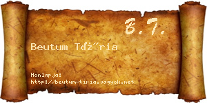 Beutum Tíria névjegykártya